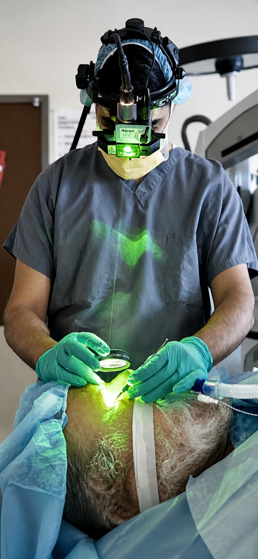 Retina laser procedure